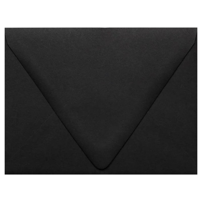 LUXPaper A2 Contour Flap Invitation Envelopes | 4 3/8" x 5 3/4" | Midnight Black | 80lb. Text | 50 Qty - Image 1